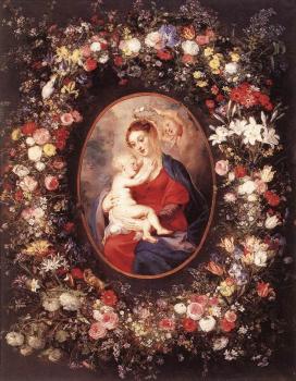 彼得 保羅 魯本斯 The Virgin and Child in a Garland of Flower